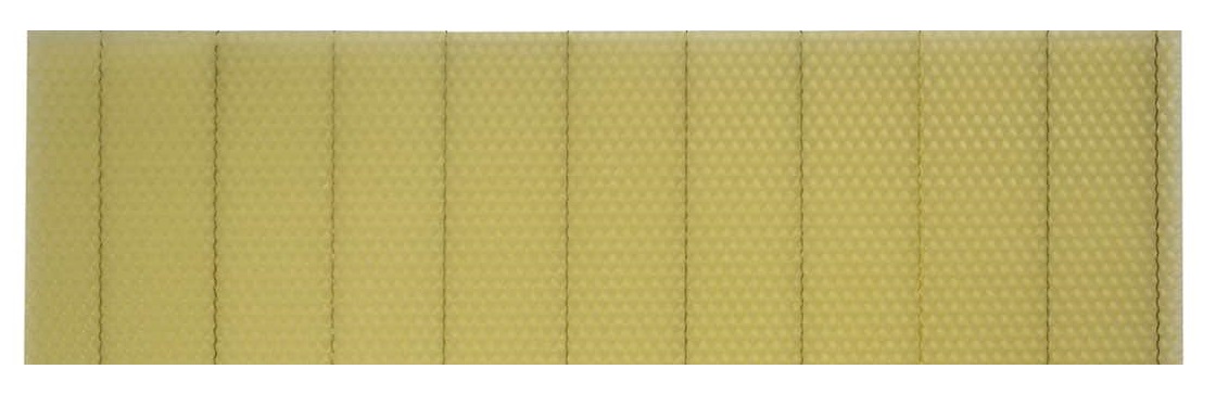 Shallow Crimp Wire Beeswax Foundation 10 Sheets 